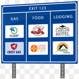 Sign - Highway Gas Station Sign Clipart
