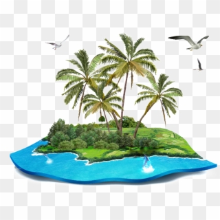 Isla Tropical Modelo Png Transparente - Coconut Tree Png Images With Transparent Background Clipart