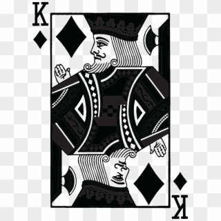 Black King Card - King Of Diamonds Clipart