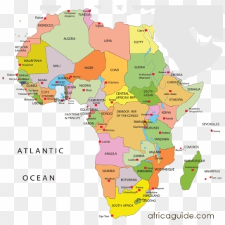 Sarvodaya - Africa Map Countries Capitals Clipart