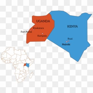 Africa, Investigative Report Reveals Raw Hides Smuggling - Uganda And Kenya Map Clipart
