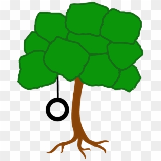 Tree Swing Tire Green Fun Play - Printable Tree Branches Template Clipart