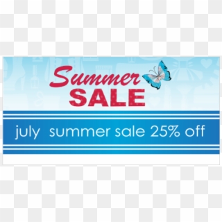 Butterfly Blue Band Summer Sale - Graphic Design Clipart