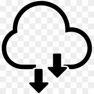 Cloud Storage Downloading Option Comments - White Cloud Storage Icon Clipart