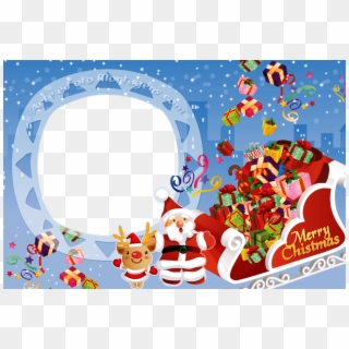Moldura Papai Noel Png - Merry Christmas Photos Hd Clipart