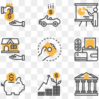 Banking And Finance - Research Icons Cartoon Clipart