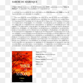 [papiro Editora] “sabor De Maboque” De Dulce Braga Clipart