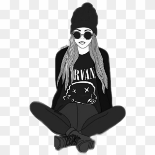 #nirvana #girl #black #hipster - Girl Nirvana Clipart