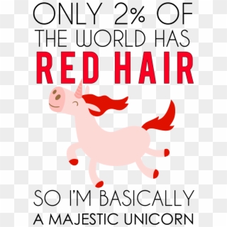 Redhead Majestic Unicorn Shirt - Poster Clipart