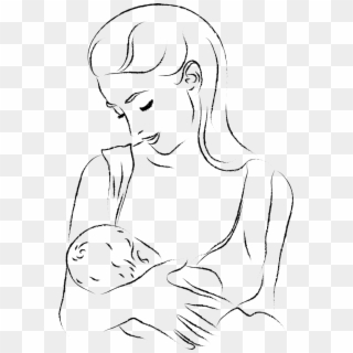 Breast-feeding Motherhood Mother Png Image - Breastfeeding Infants Black And White Clipart