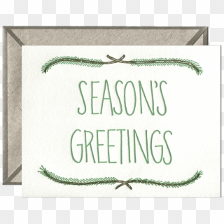 Season's Greetings Letterpress Greeting Card - Greeting Card Clipart