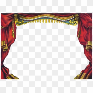 Vintage Stage Curtains Background Clipart