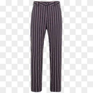 Striped Cotton-linen Blend Trousers - Pajamas Clipart