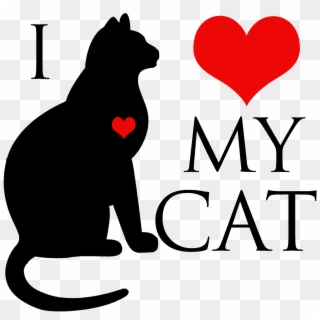 My Idea For This Shop Is First, To Express My Love - L Love My Cat Clipart