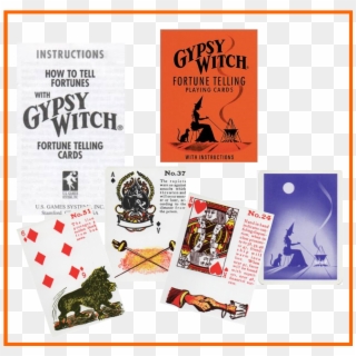 Gypsy Witch Fortune Telling Playing Cards - Gypsy Witch Fortune Telling Cards Clipart
