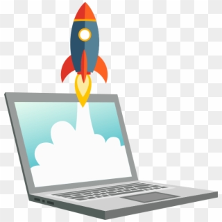 Foguete Saindo Da Tela Do Computador - Wordpress Rocket Logo Png Clipart