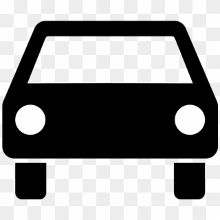Car Clipart Animated - Front Of Car Silhouette - Png Download