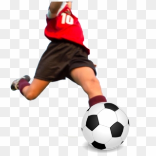 Just Keep Kicking - Young Soccer Player Kicking Clipart