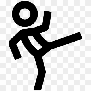 This Is An Image Of A Person Kicking - Person Kicking Clipart