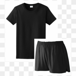Cheer Black Shirt Black Shorts - T-shirt Clipart