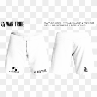 Checkmat Columbia Sc- Shorts Package - White Mma Short Mockup Clipart