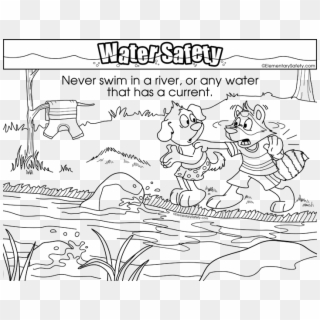 Bigger Image - Water Safety Colouring Sheets Clipart