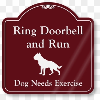 Ring Doorbell And Run Funny Showcase Sign - Sign Clipart