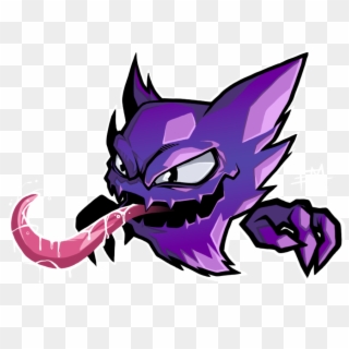 #093 Haunter Used Lick And Night Shade - Pokemon Transparent Background .png Clipart