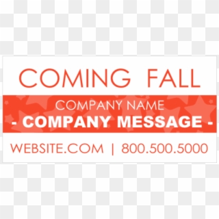 Coming Fall Vinyl Banner With Stars Graphic - Defesa Civil Clipart