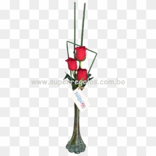 Florero Con 3 Rosas Superregalos - 3 Rosas En Florero Clipart