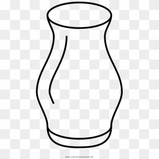 Vase Coloring Page - Line Art Clipart