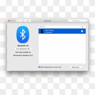 How To Tether Your Iphone To A Mac - Turn On Bluetooth Mac Clipart