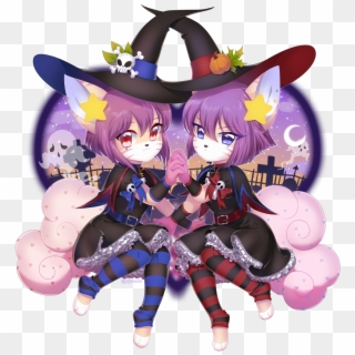 Twin Witches - Cartoon Clipart