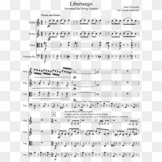 Libertango Sheet Music Composed By Astor Piazzolla - Piazzolla Libertango Sheet Music Clipart