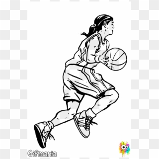 Jugadora De Baloncesto - Dibujos De Baloncesto Femenino Clipart