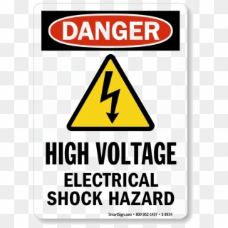 Danger High Voltage Electrical Shock Hazard Clipart