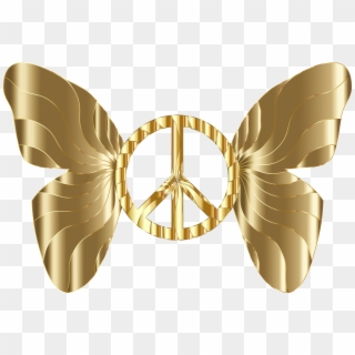 This Free Icons Png Design Of Groovy Peace Sign Butterfly - Peace Symbols Clipart