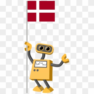 Flag Bot, Denmark - China Presentation Background Clipart