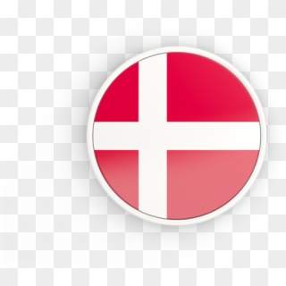 Illustration Of Flag Of Denmark - Denmark Round Flag Png Clipart