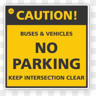 Buses And Vehicles No Parking & Pedestrian Zone Signs - Sign Clipart