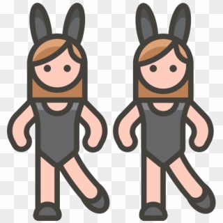 Woman With Bunny Ears Emoji - Rabbit Clipart
