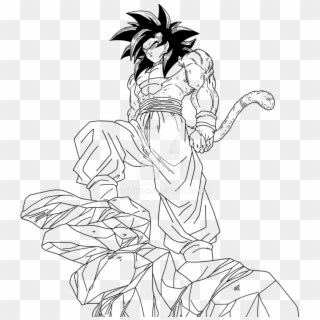 28 Collection Of Drawing Of Goku Ssj4 - Goku Ssj4 Black And White Clipart