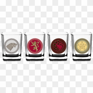 Game Of Thrones House Sigil Shot Glass Set - Game Of Thrones Scotch Glasses Clipart
