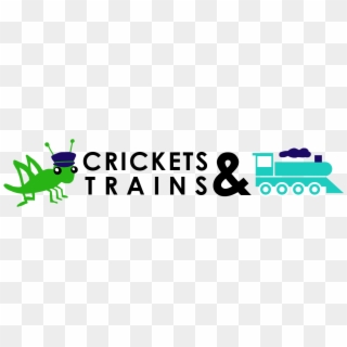 Crickets And Trains - Black-and-white Clipart