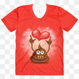 Women's Funny Cartoon Poop Cut Emoji Character With - Shirt Clipart