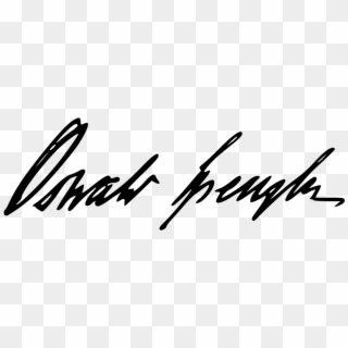 Oswald Arnold Gottfried Spengler Signature - Calligraphy Clipart