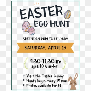Easter Egg Hunt Bunny Visit - Poster Clipart