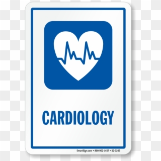 Cardiology Hospital Sign With Heart's Ecg Symbol - Signage For Authorized Personnel Only In Radiology Clipart