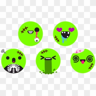 "creepy Carnival Zombie" Emoji Designs - Circle Clipart