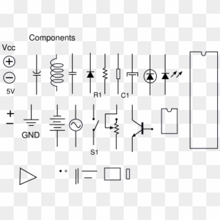 Vector Electronics - Electronic Components Drawing Clipart